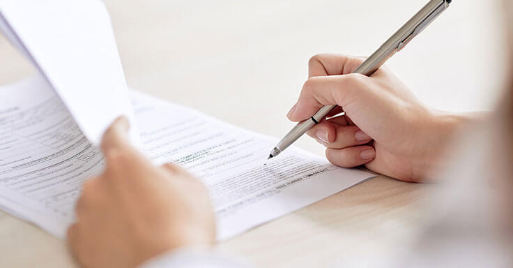 Vertrag unterschreiben